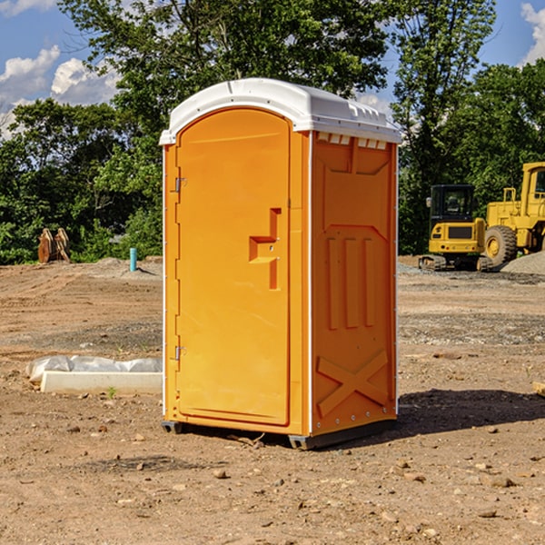 how often are the porta potties cleaned and serviced during a rental period in Red House WV